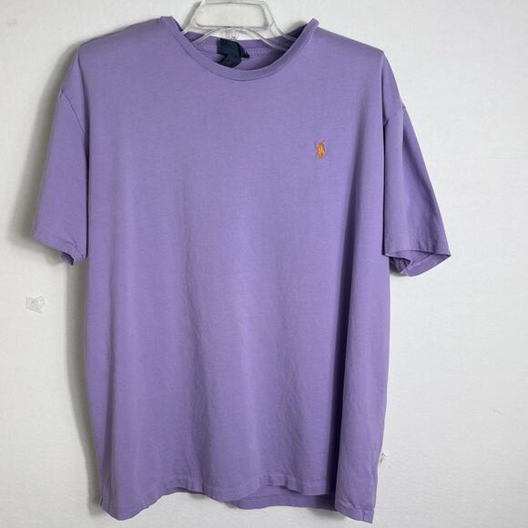 Polo Ralph Lauren Mens XL Cotton T-Shirt Purple Orange Pony Single Stitch - Picture 6 of 10